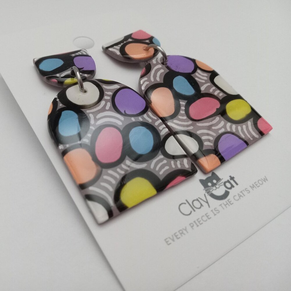 Handmade | Polymer Clay Earrings | Unique | Statement